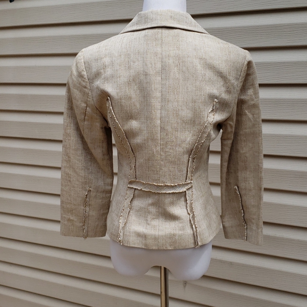 Carolina Herrera Cotton and Linen Blazer - Picture 3 of 11